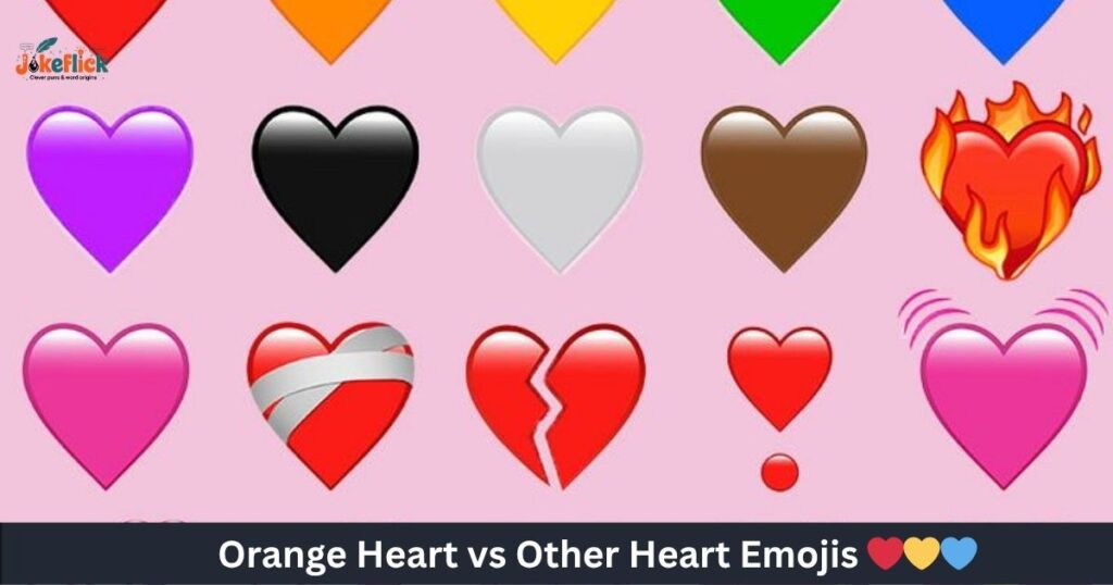 Orange Heart vs Other Heart Emojis ❤️💛💙
